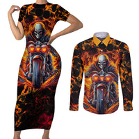 Be Come The Monster And Show Your True Smile Couples Matching Short Sleeve Bodycon Dress and Long Sleeve Button Shirts - Wonder Print Shop