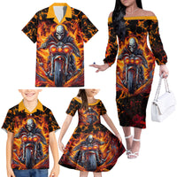 Be Come The Monster And Show Your True Smile Family Matching Off Shoulder Long Sleeve Dress and Hawaiian Shirt - Wonder Print Shop