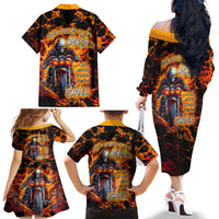 Be Come The Monster And Show Your True Smile Family Matching Off Shoulder Long Sleeve Dress and Hawaiian Shirt - Wonder Print Shop