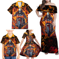 Be Come The Monster And Show Your True Smile Family Matching Off Shoulder Maxi Dress and Hawaiian Shirt - Wonder Print Shop