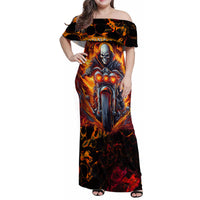 Be Come The Monster And Show Your True Smile Family Matching Off Shoulder Maxi Dress and Hawaiian Shirt - Wonder Print Shop