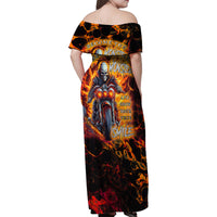 Be Come The Monster And Show Your True Smile Family Matching Off Shoulder Maxi Dress and Hawaiian Shirt - Wonder Print Shop