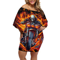 Be Come The Monster And Show Your True Smile Off Shoulder Short Dress - Wonder Print Shop