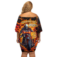 Be Come The Monster And Show Your True Smile Off Shoulder Short Dress - Wonder Print Shop