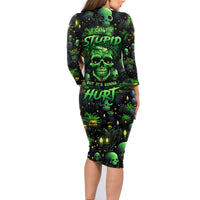 I Can Fix Stupid But Is Gonna Hurt Family Matching Long Sleeve Bodycon Dress and Hawaiian Shirt - Wonder Print Shop