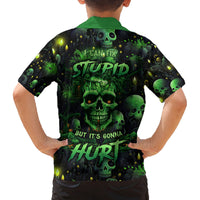 I Can Fix Stupid But Is Gonna Hurt Family Matching Off Shoulder Short Dress and Hawaiian Shirt - Wonder Print Shop