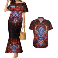 The Only Thing That Can Stop Me Is Me Couples Matching Mermaid Dress and Hawaiian Shirt - Wonder Print Shop