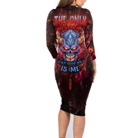 The Only Thing That Can Stop Me Is Me Family Matching Long Sleeve Bodycon Dress and Hawaiian Shirt - Wonder Print Shop