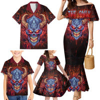 The Only Thing That Can Stop Me Is Me Family Matching Mermaid Dress and Hawaiian Shirt - Wonder Print Shop