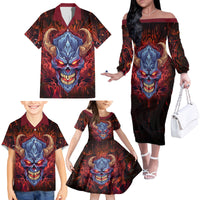 The Only Thing That Can Stop Me Is Me Family Matching Off Shoulder Long Sleeve Dress and Hawaiian Shirt - Wonder Print Shop