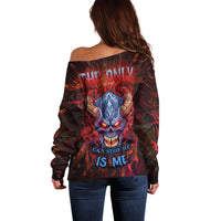 The Only Thing That Can Stop Me Is Me Off Shoulder Sweater - Wonder Print Shop