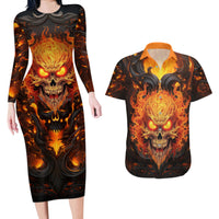 Don't Make Me Mad Couples Matching Long Sleeve Bodycon Dress and Hawaiian Shirt - Wonder Print Shop