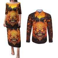 Don't Make Me Mad Couples Matching Puletasi Dress and Long Sleeve Button Shirts - Wonder Print Shop