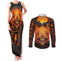 Don't Make Me Mad Couples Matching Tank Maxi Dress and Long Sleeve Button Shirts - Wonder Print Shop