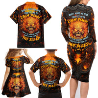 Don't Make Me Mad Family Matching Long Sleeve Bodycon Dress and Hawaiian Shirt - Wonder Print Shop