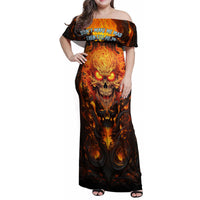 Don't Make Me Mad Family Matching Off Shoulder Maxi Dress and Hawaiian Shirt - Wonder Print Shop