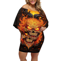 Don't Make Me Mad Off Shoulder Short Dress - Wonder Print Shop