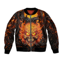 Don't Make Me Mad Sleeve Zip Bomber Jacket - Wonder Print Shop