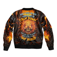 Don't Make Me Mad Sleeve Zip Bomber Jacket - Wonder Print Shop
