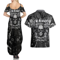I'm Blunt Because God Rolled Me That Way Couples Matching Summer Maxi Dress and Hawaiian Shirt - Wonder Print Shop
