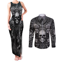 I'm Blunt Because God Rolled Me That Way Couples Matching Tank Maxi Dress and Long Sleeve Button Shirts - Wonder Print Shop