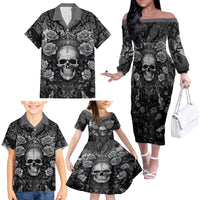 I'm Blunt Because God Rolled Me That Way Family Matching Off Shoulder Long Sleeve Dress and Hawaiian Shirt - Wonder Print Shop