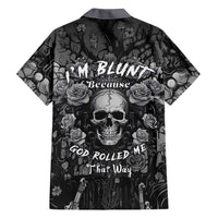 I'm Blunt Because God Rolled Me That Way Family Matching Short Sleeve Bodycon Dress and Hawaiian Shirt - Wonder Print Shop