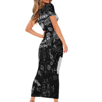 I'm Blunt Because God Rolled Me That Way Family Matching Short Sleeve Bodycon Dress and Hawaiian Shirt - Wonder Print Shop