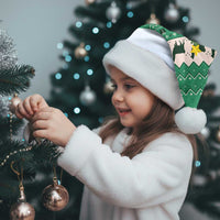 Llama Decorating Tree in Santa Hat Christmas Santa Hat with Green Gift Pattern Design - Wonder Print Shop