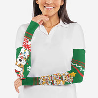 Corgi Dog Lights Corgi Bells Corgi All the Way Arm Sleeves wirh Green Snowflake Pattern Design - Wonder Print Shop