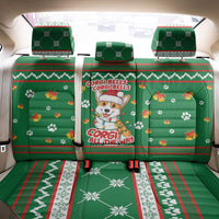 Corgi Dog Lights Corgi Bells Corgi All the Way Back Car Seat Cover wirh Green Snowflake Pattern Design - Wonder Print Shop