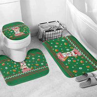 Corgi Dog Lights Corgi Bells Corgi All the Way Bathroom Set wirh Green Snowflake Pattern Design - Wonder Print Shop