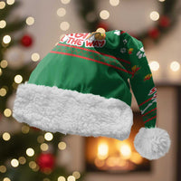 Corgi Dog Lights Corgi Bells Corgi All the Way Christmas Santa Hat wirh Green Snowflake Pattern Design - Wonder Print Shop
