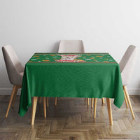 Corgi Dog Lights Corgi Bells Corgi All the Way Tablecloth wirh Green Snowflake Pattern Design - Wonder Print Shop