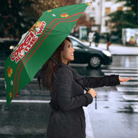 Corgi Dog Lights Corgi Bells Corgi All the Way Umbrella wirh Green Snowflake Pattern Design - Wonder Print Shop