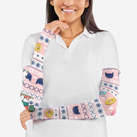 Cat I Do It For Donuts Christmas Arm Sleeves Xmas Holiday Patterns - Wonder Print Shop