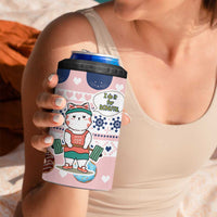 Cat I Do It For Donuts Christmas 4 in 1 Can Cooler Tumbler Xmas Holiday Patterns - Wonder Print Shop