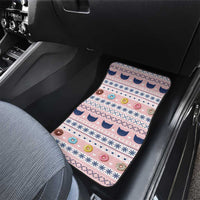 Cat I Do It For Donuts Christmas Car Mats Xmas Holiday Patterns - Wonder Print Shop
