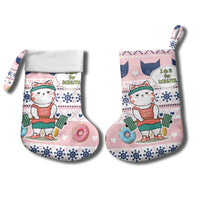 Cat I Do It For Donuts Christmas Stocking Xmas Holiday Patterns - Wonder Print Shop