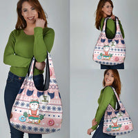 Cat I Do It For Donuts Christmas Grocery Bag Xmas Holiday Patterns - Wonder Print Shop