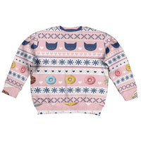 Cat I Do It For Donuts Christmas Kid Ugly Christmas Sweater Xmas Holiday Patterns - Wonder Print Shop