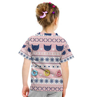 Cat I Do It For Donuts Christmas Kid T Shirt Xmas Holiday Patterns - Wonder Print Shop