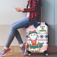 Cat I Do It For Donuts Christmas Luggage Cover Xmas Holiday Patterns - Wonder Print Shop