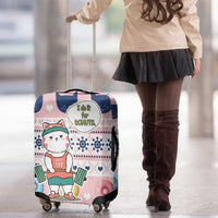 Cat I Do It For Donuts Christmas Luggage Cover Xmas Holiday Patterns - Wonder Print Shop