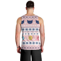 Cat I Do It For Donuts Christmas Men Tank Top Xmas Holiday Patterns - Wonder Print Shop