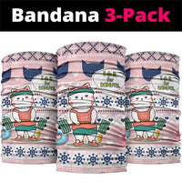 Cat I Do It For Donuts Christmas Neck Gaiter Xmas Holiday Patterns - Wonder Print Shop