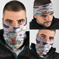 Cat I Do It For Donuts Christmas Neck Gaiter Xmas Holiday Patterns - Wonder Print Shop
