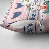 Cat I Do It For Donuts Christmas Pillow Cover Xmas Holiday Patterns - Wonder Print Shop