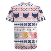Cat I Do It For Donuts Christmas Rugby Jersey Xmas Holiday Patterns - Wonder Print Shop
