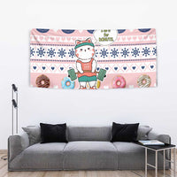 Cat I Do It For Donuts Christmas Tapestry Xmas Holiday Patterns - Wonder Print Shop